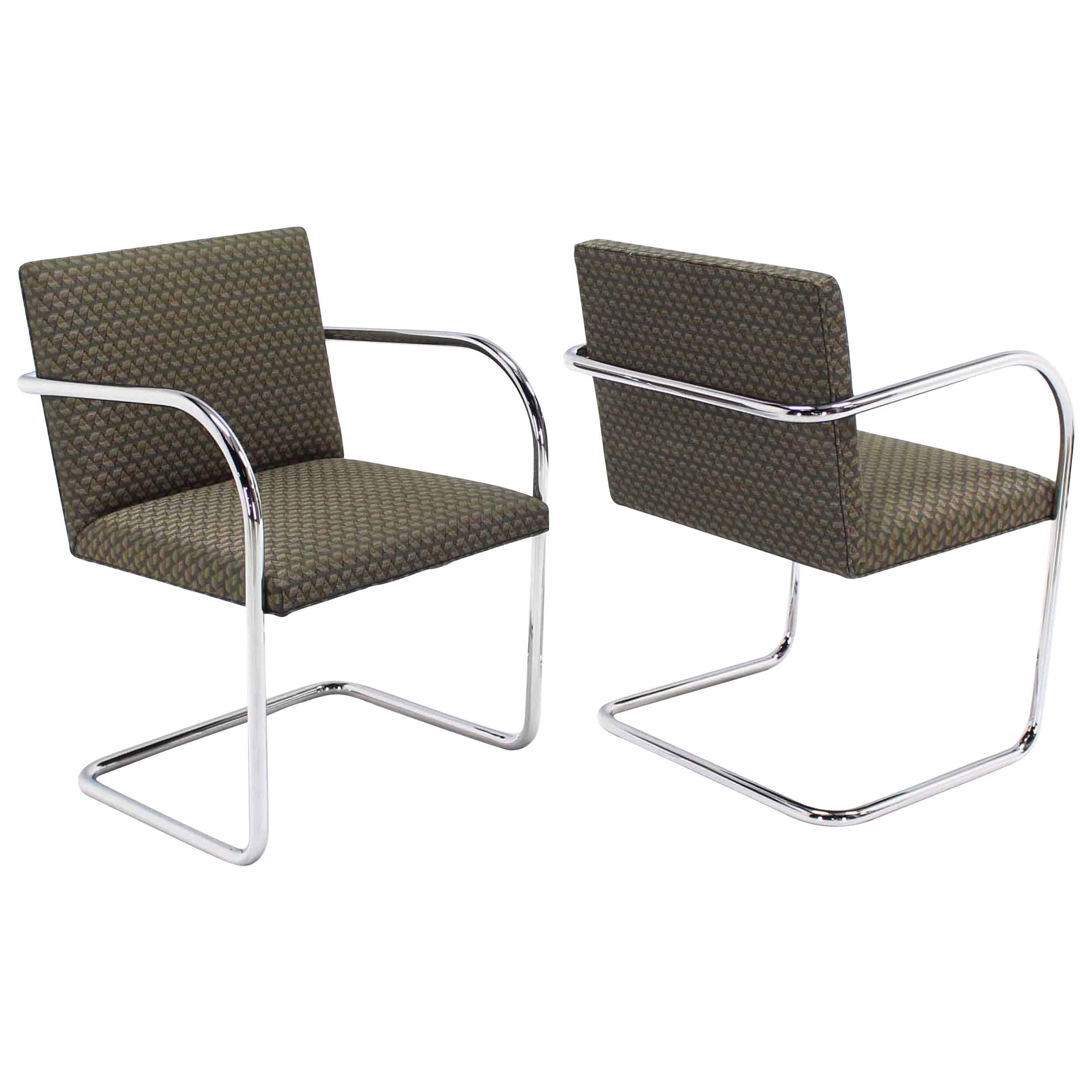 Pair of Mies Brno Side office dining  Chairs for Knoll For Sale
