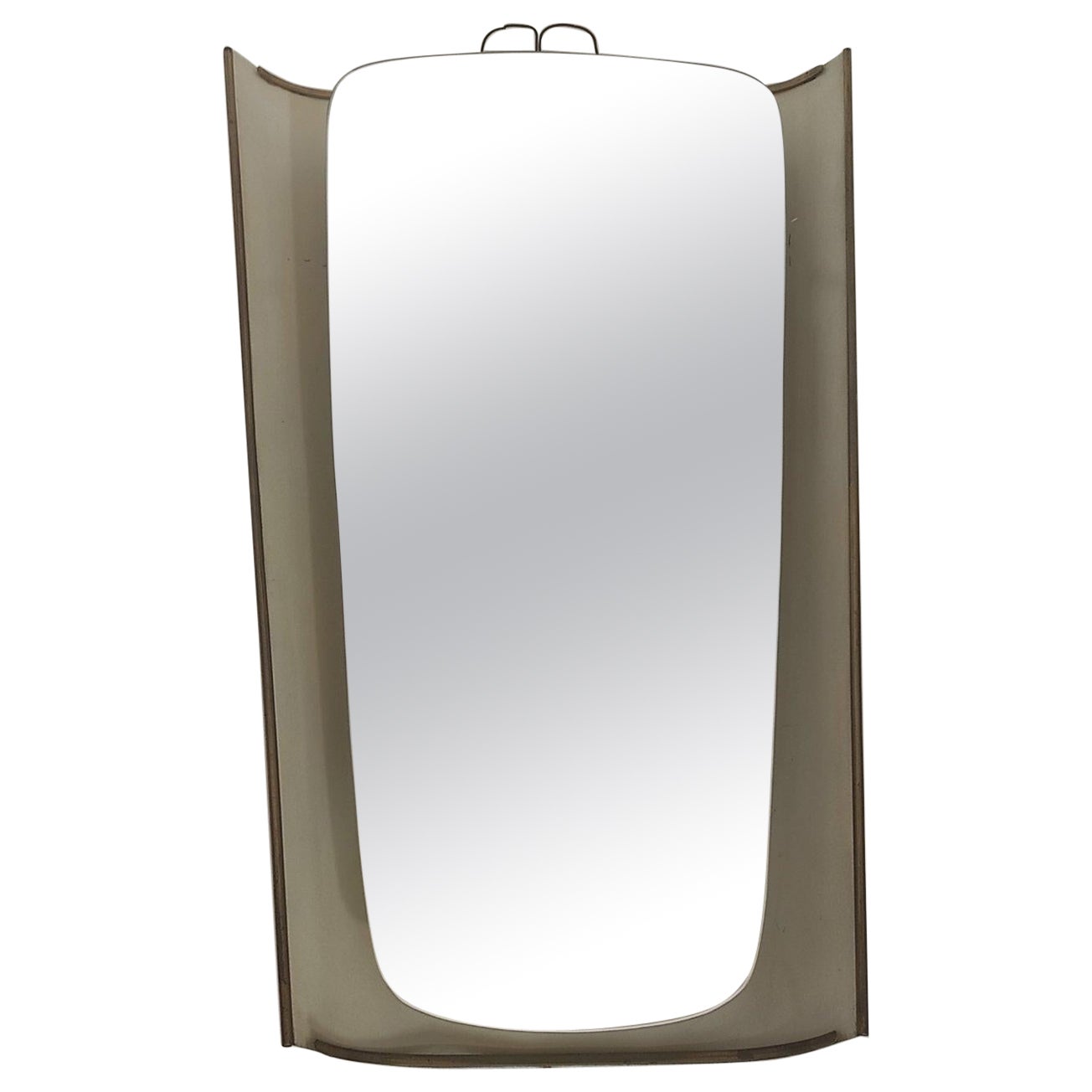 Italian Brass Mirror Attributed to Ico Parisi 1950s