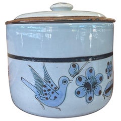 Vintage Ken Edwards Style Around Pot With Lid.