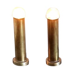 Retro Pair of  Italian  Brass  Table Lamps 