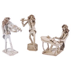 Three Glazed Ceramic Figurines - Dino Bencini - Period: 20th Century
