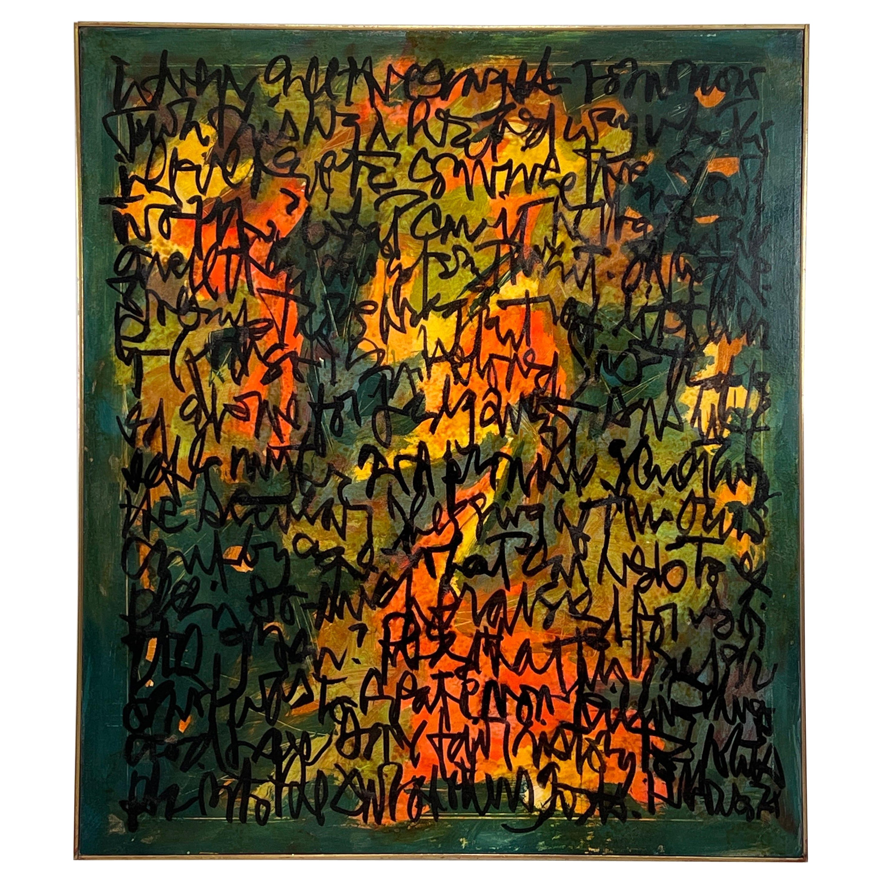 Inner Text, Abstract Painting by Harry Bouras For Sale