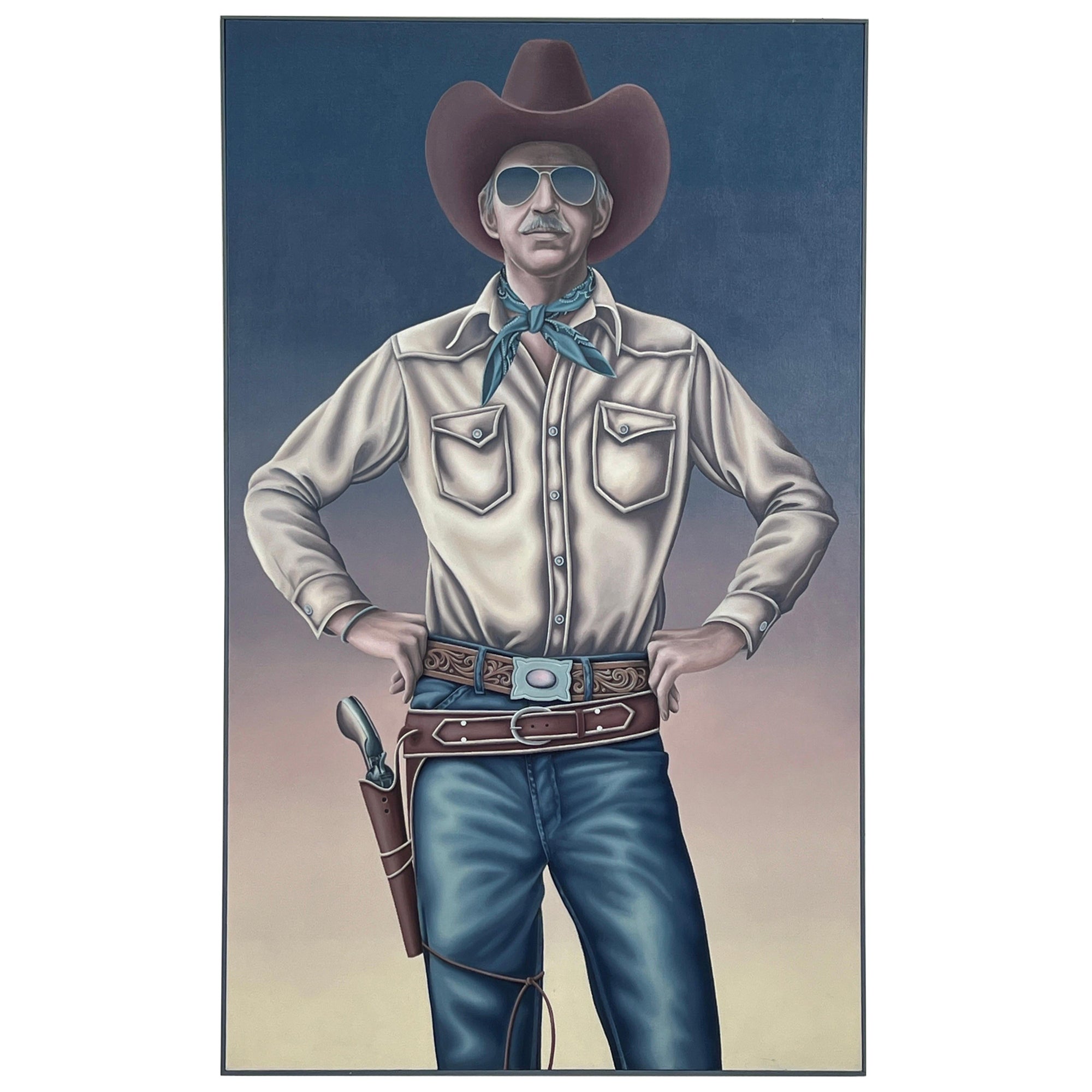 Cowboy Painting by Liisa Phillips