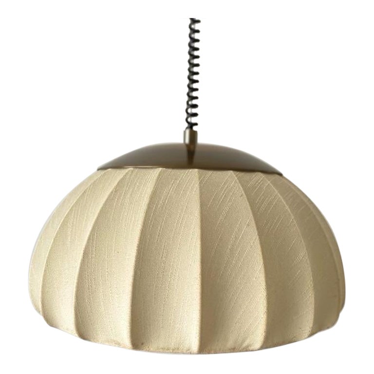 Fabric&Metal Adjustable Counterweight Pendant Lamp by Cosack,  1970s, Germany For Sale
