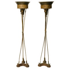 Pair of Neoclassical Style Bronze Torcheres 11