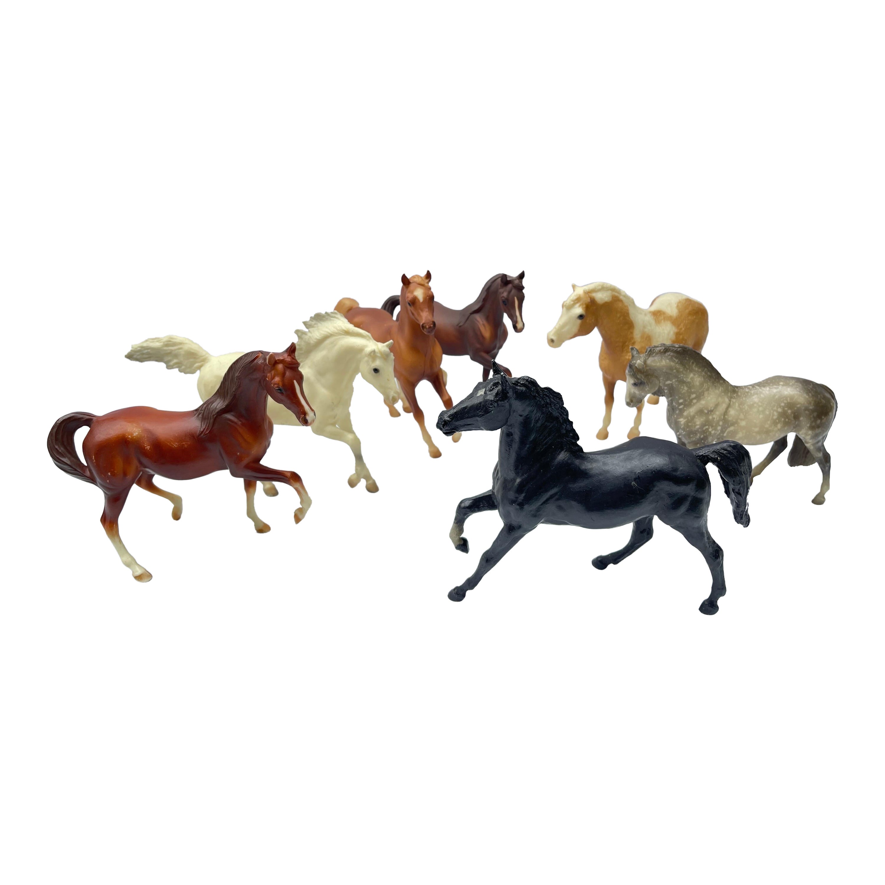 Set von sieben Vintage-Bürgerpferden in Medium-Größe (Kasten 2)