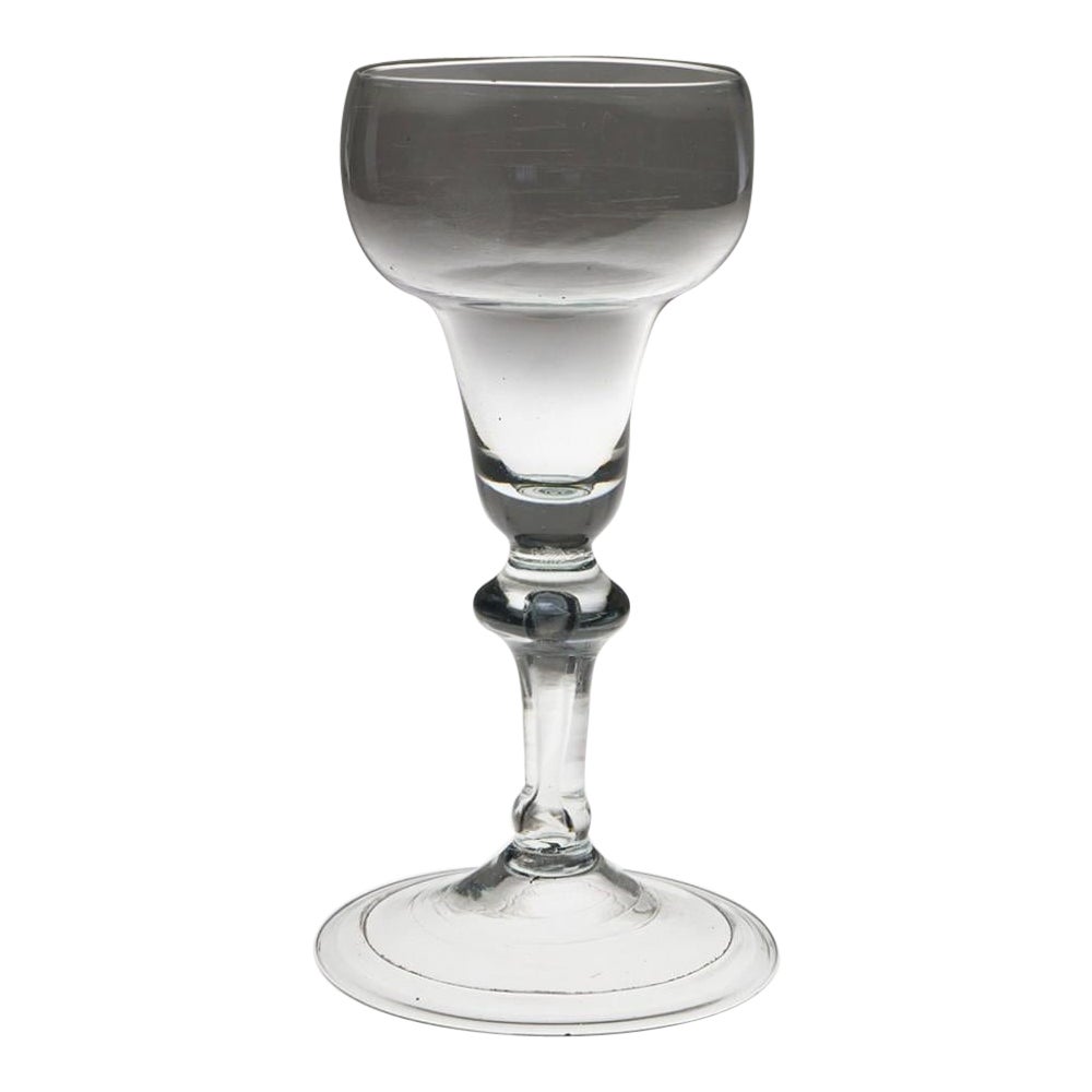 Rarísima Copa de Vino Georgiana con Tapa Balustro c1740