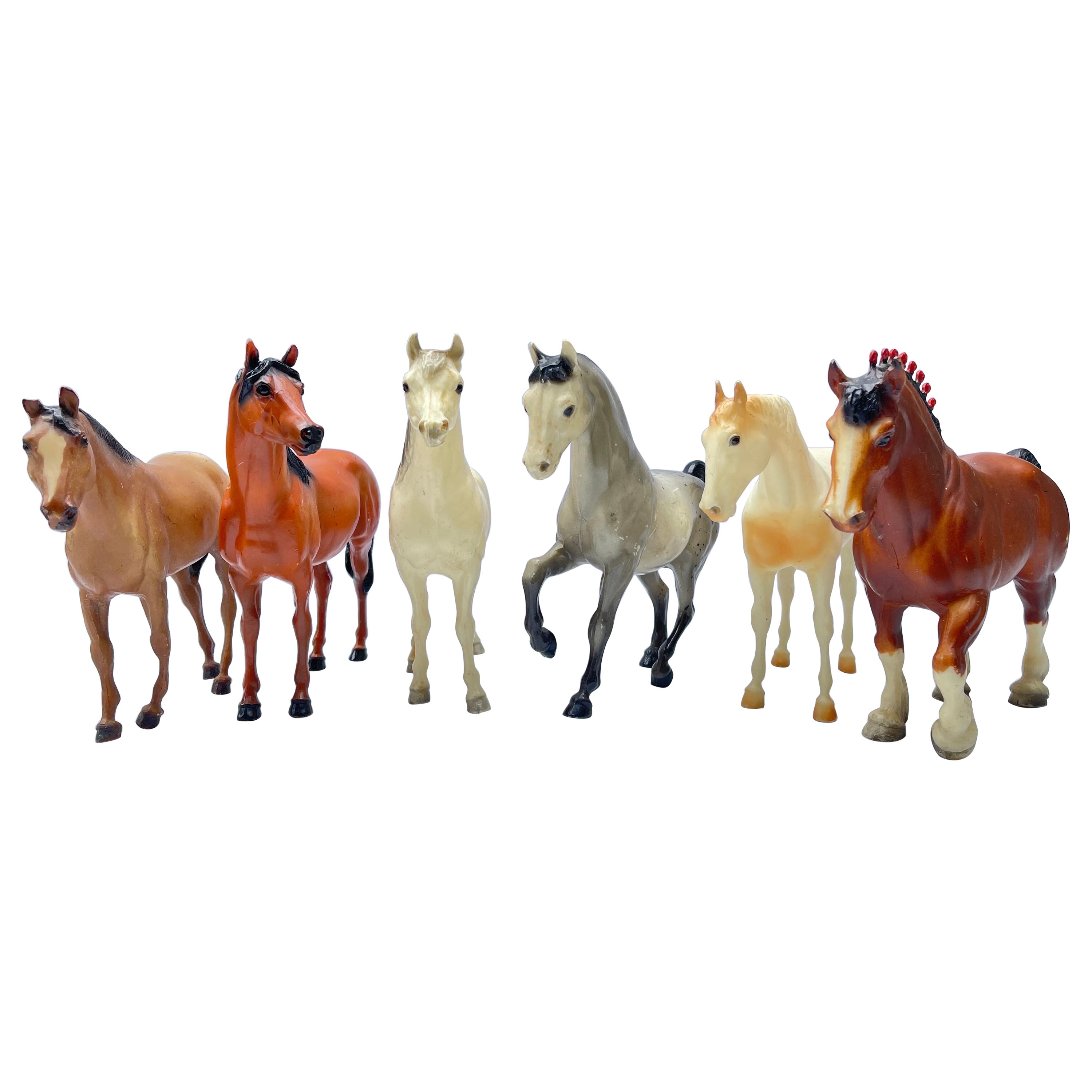  Set of Six Large Vintage Breyer Horses (Box 1 ) For Sale