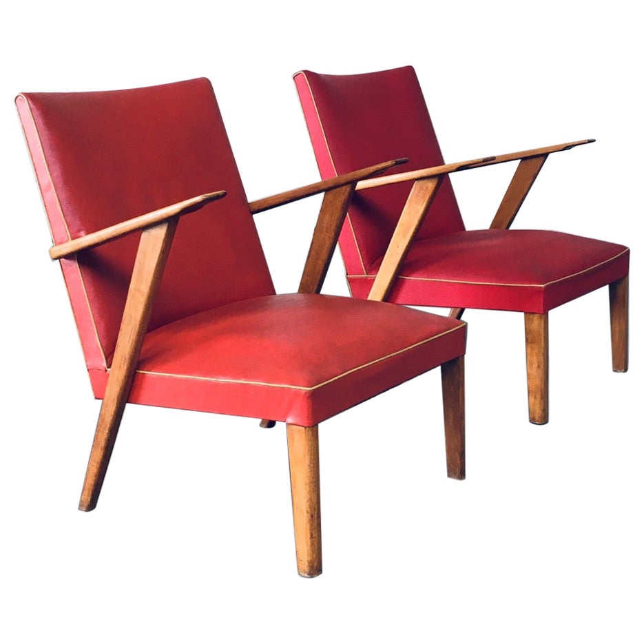 1950's Dutch Design Lounge Chair Set im Angebot