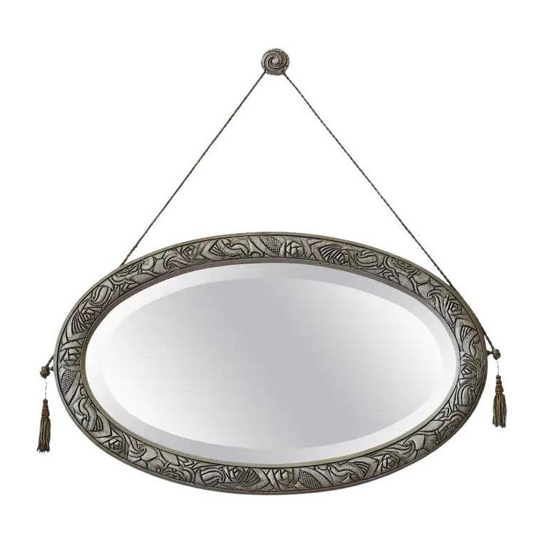 French Art Deco Wall Mirror, ca. 1925 For Sale