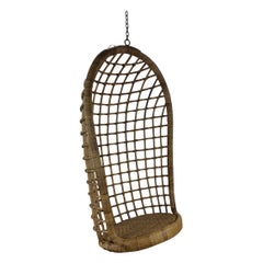 Vintage Boho Chic Rattan Hanging Swing Stuhl