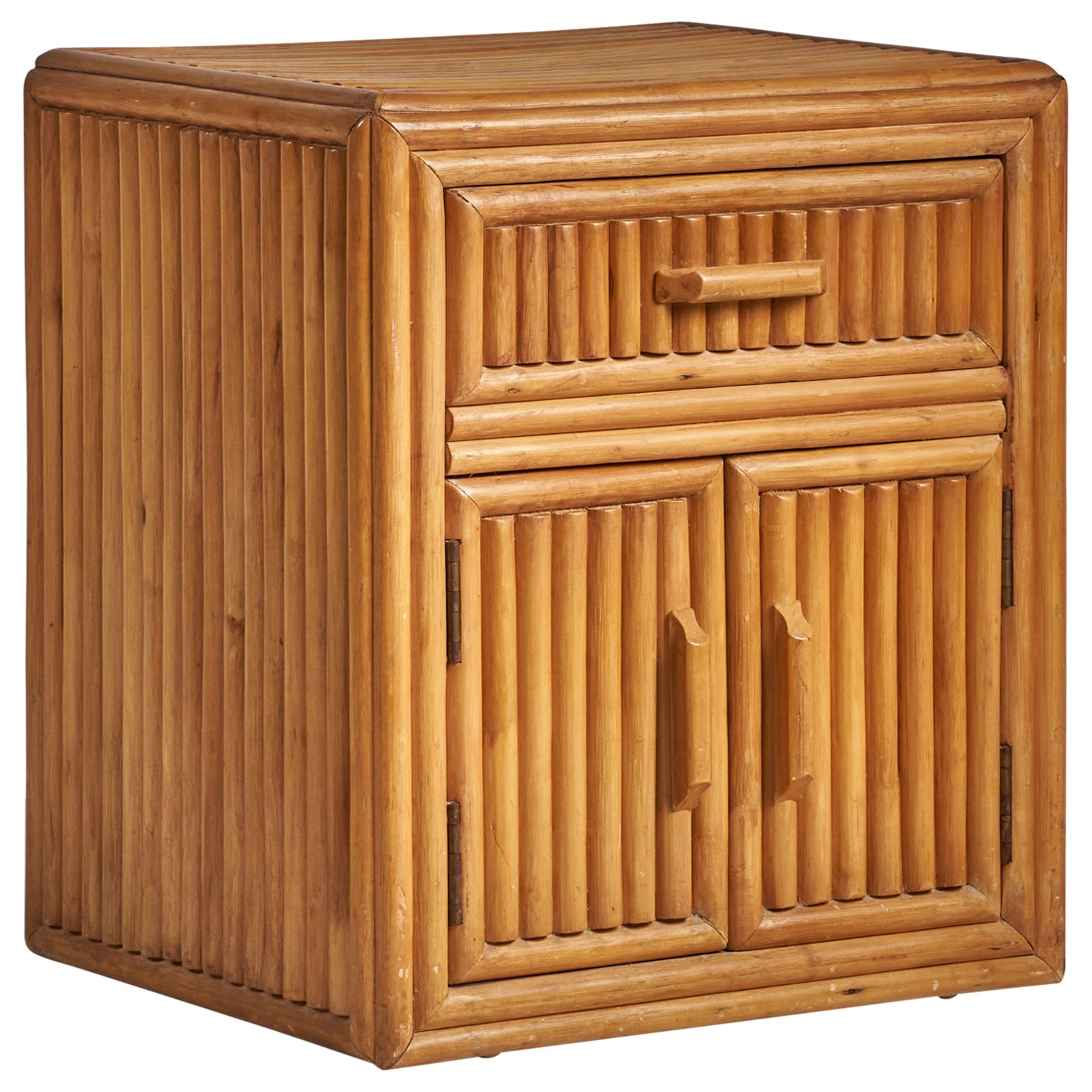 American Designer, Small Cabinet, Bamboo, USA, 1950s For Sale