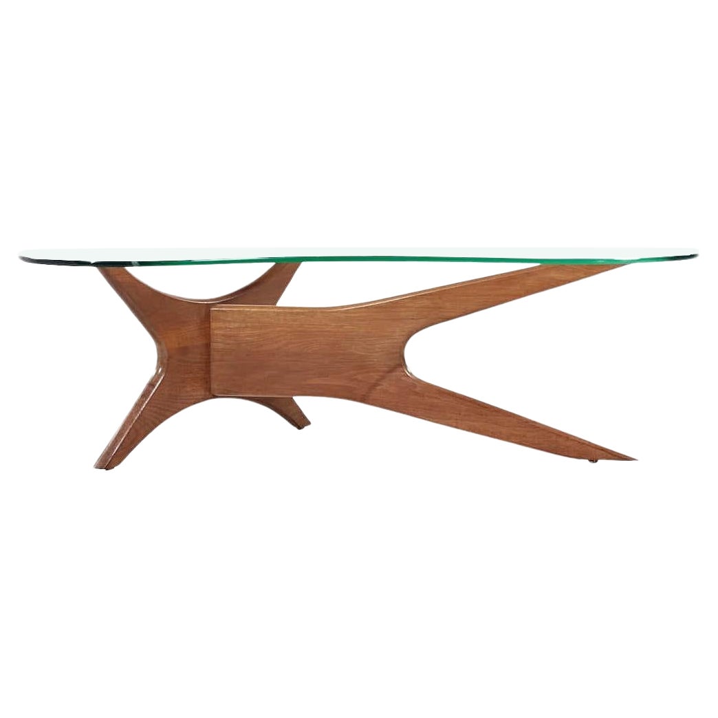 Adrian Pearsall for Craft Associates Mid Century Walnut Jacks Coffee Table For Sale