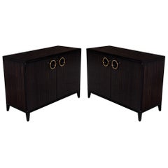 Pair of Modern Commode Chests in High Gloss Lacquer Finish