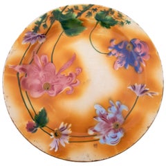 Antique Kuznetsov Ceramic Plate, Russia, Early 20th Century