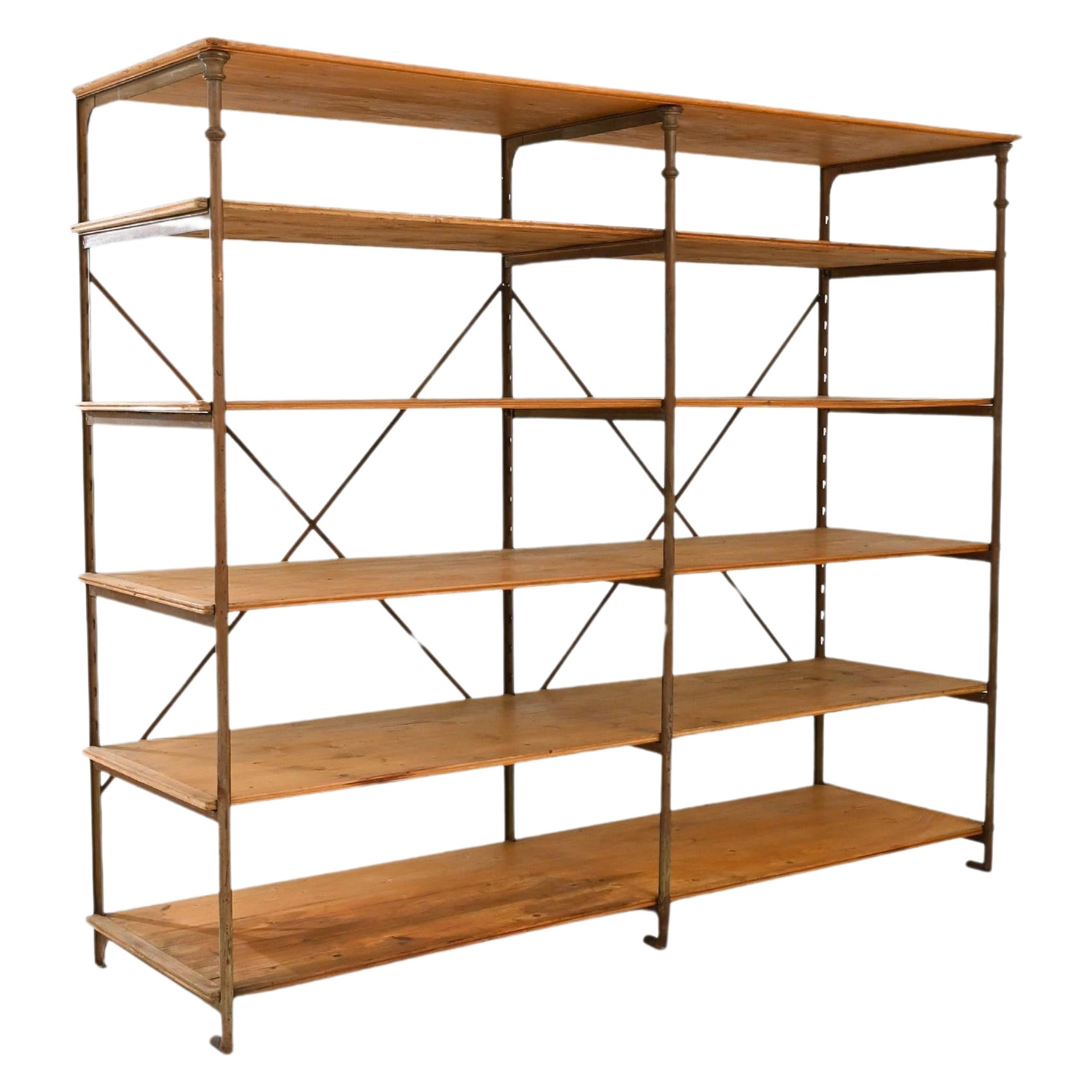 Turn of the Century Parisian Industrial Shelving by Theodore Scherf