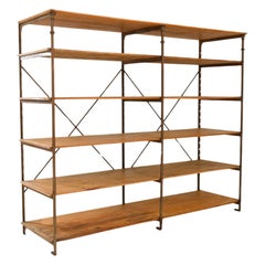 Antique Turn of the Century Parisian Industrial Shelving by Theodore Scherf