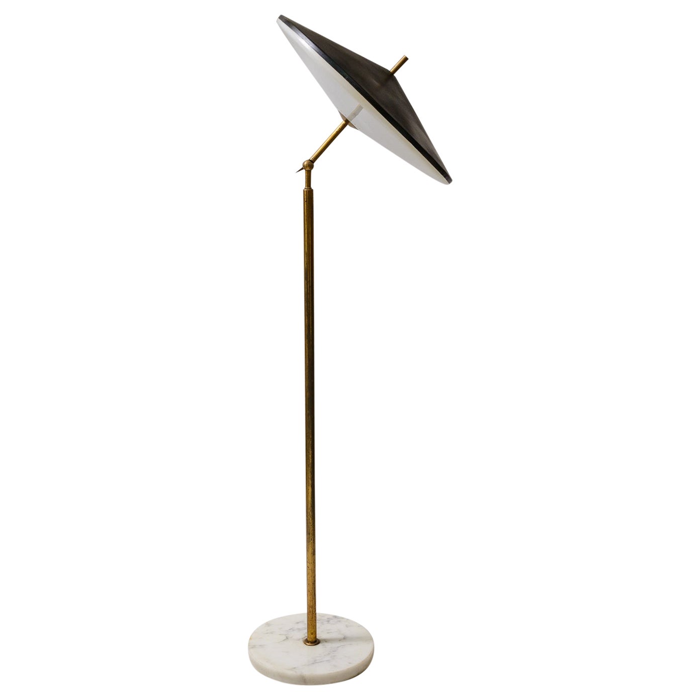 Oluce Adjustable Saucer Floor Lamp For Sale