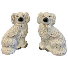 Pair of Antique Victorian Quality Staffordshire Dogs