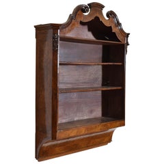 Antique Italian, Naples, Late Baroque Walnut & Walnut Veneer Wall Shelf, early 18th cen.