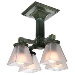 Early Bronze Quad Subway Sconces