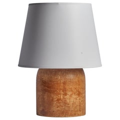 Créateur suédois, lampe de bureau, bois, Suède, années 1940