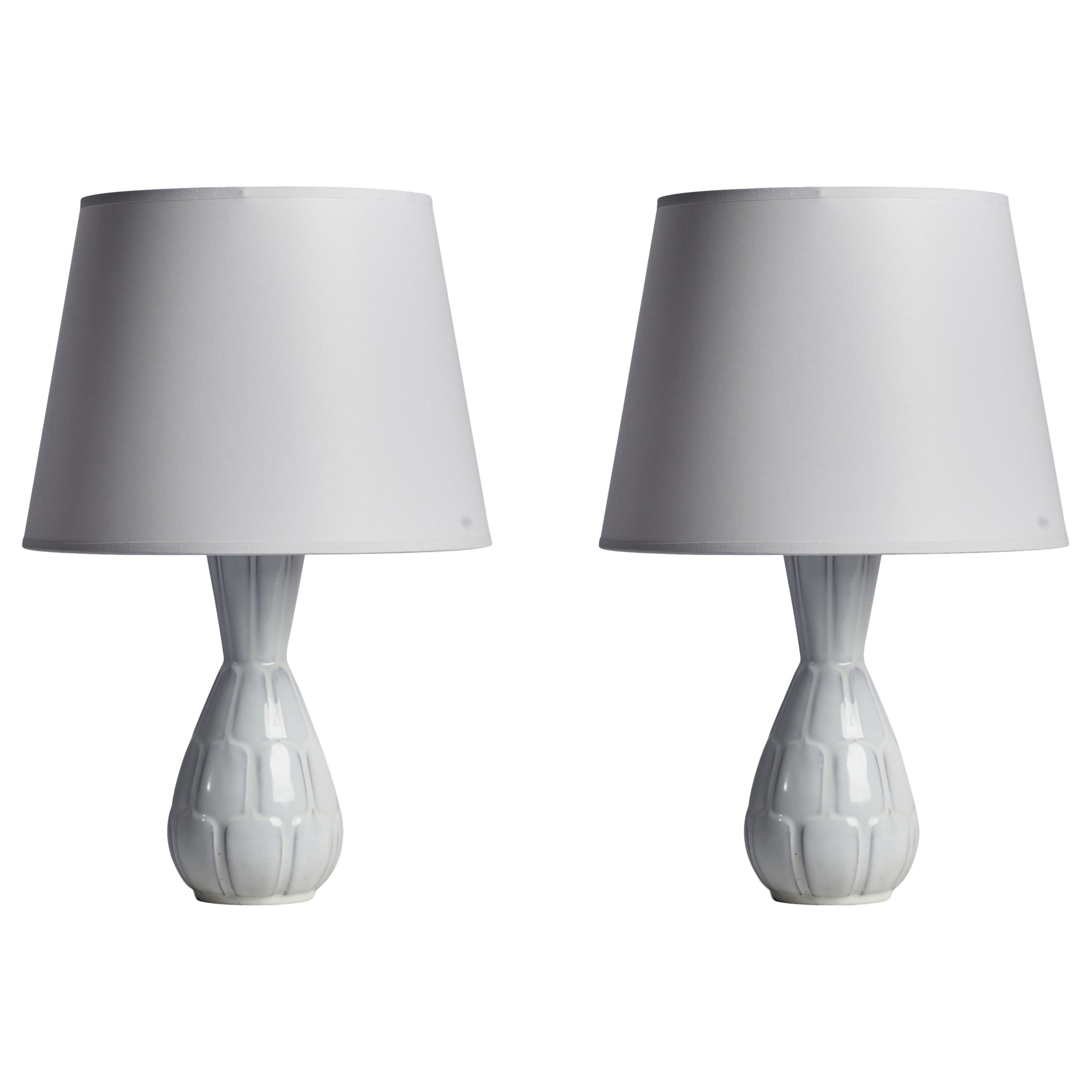 Anna-Lisa Thomson, Table Lamps, Earthenware, Sweden, 1930s For Sale