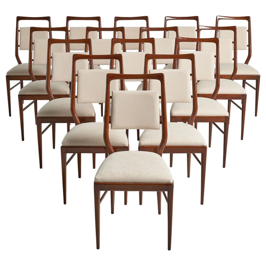 Vittorio Dassi dining chairs Italy 1950 For Sale 1