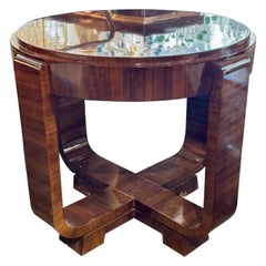 Italian Art Deco Style Walnut Side Tables