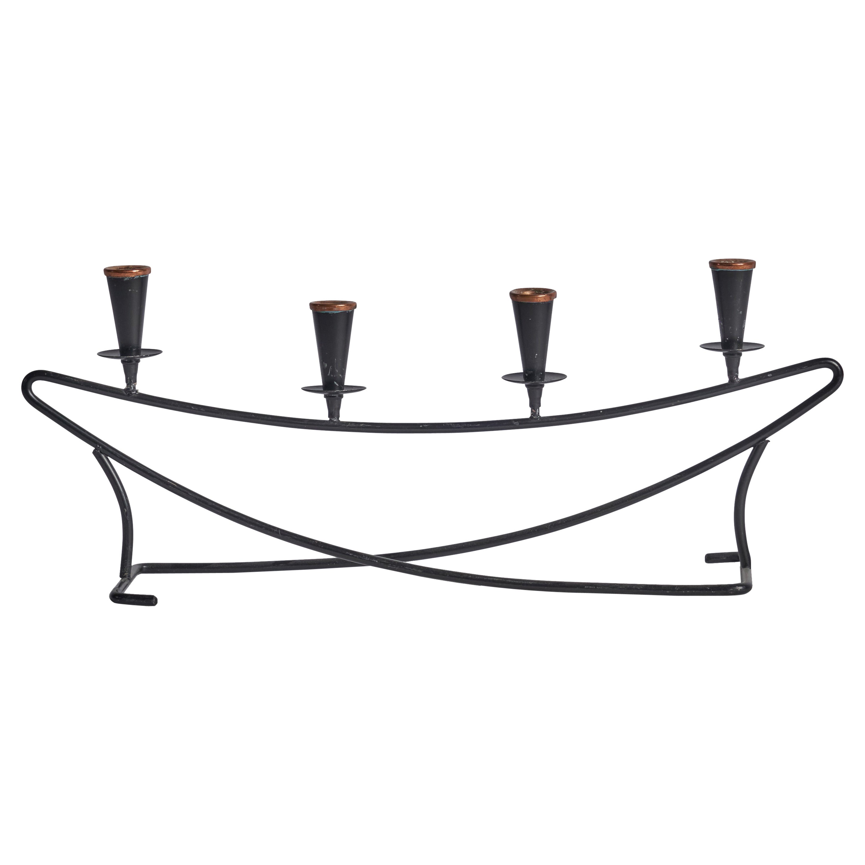 Swedish Designer, Candelabra, Metal, Brass, Sweden, 1950s