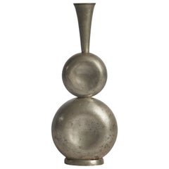 Retro Gunnar Havstad, Bottle, Pewter, Norway, 1960s