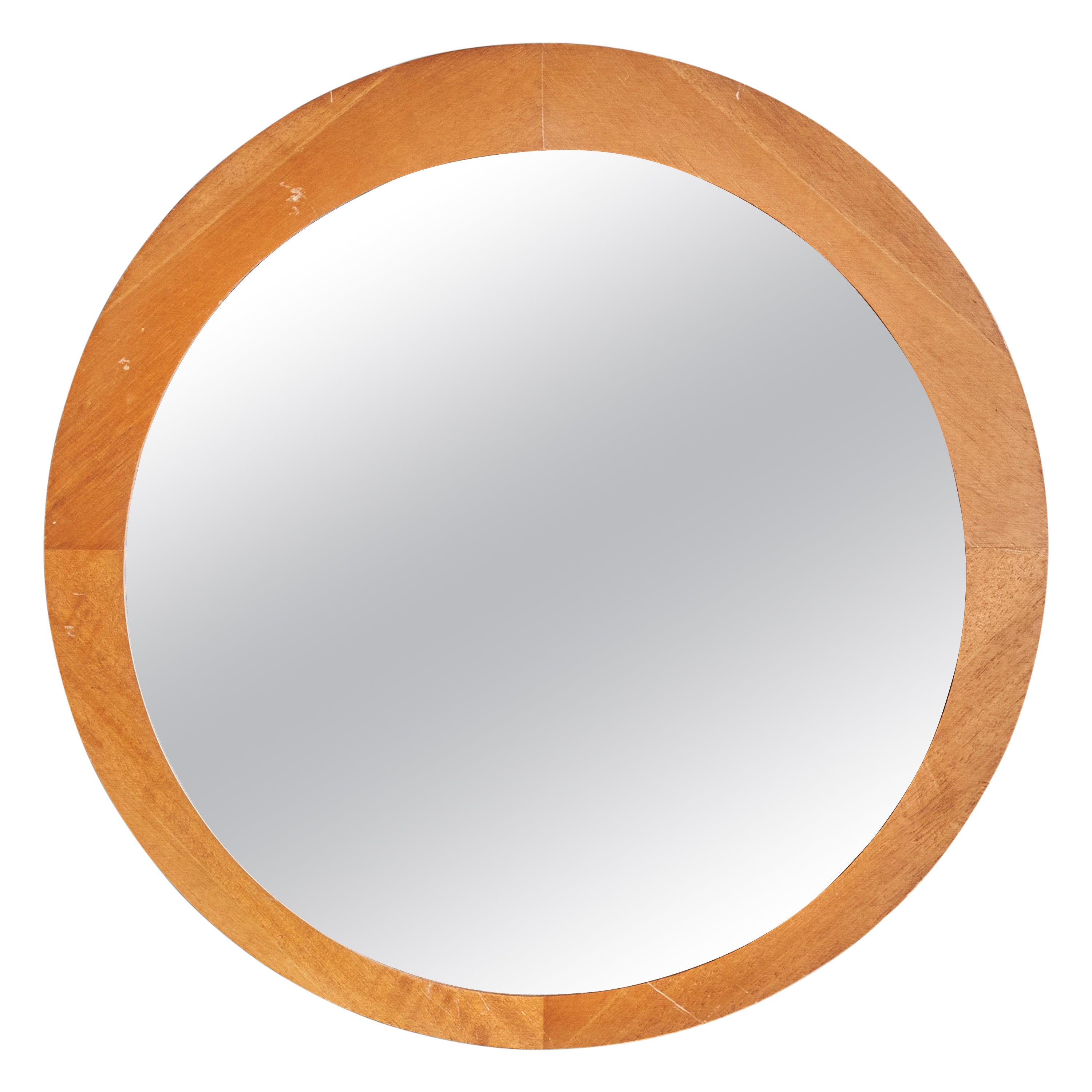 Swedish Designer, Wall Mirror, Oak, Sweden, 1960s For Sale