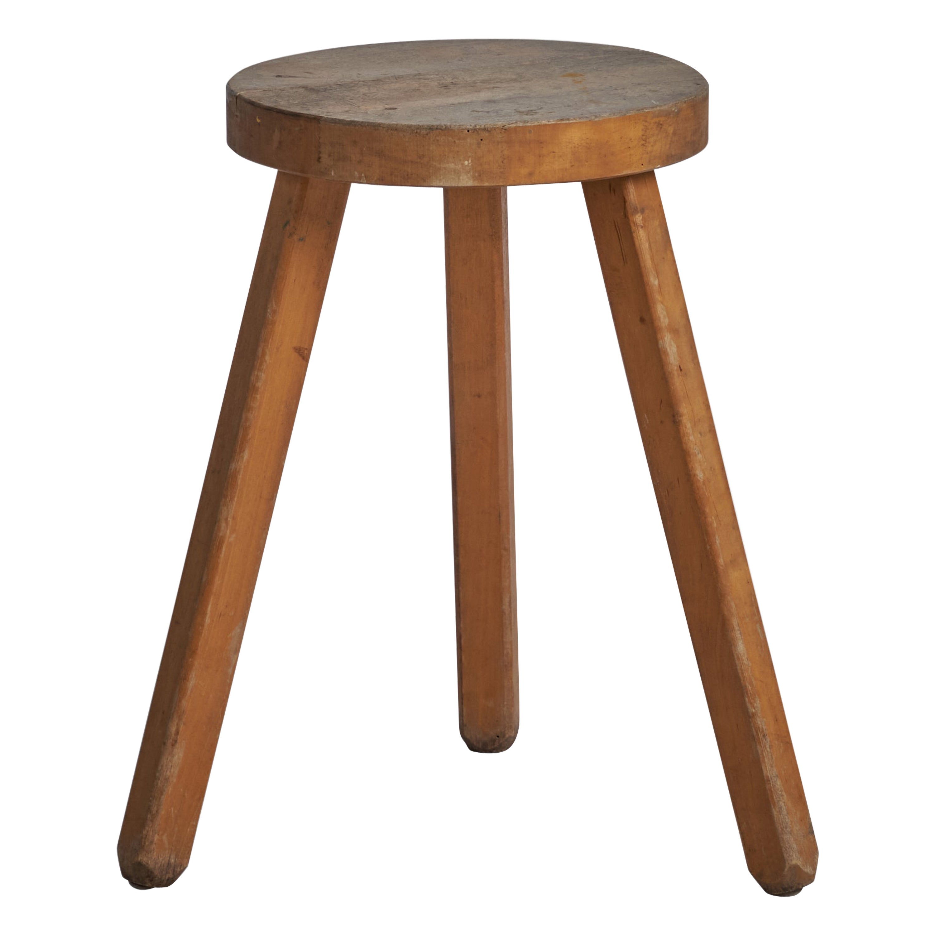 Swedish Designer, Stool, Wood, Sweden, 1940s