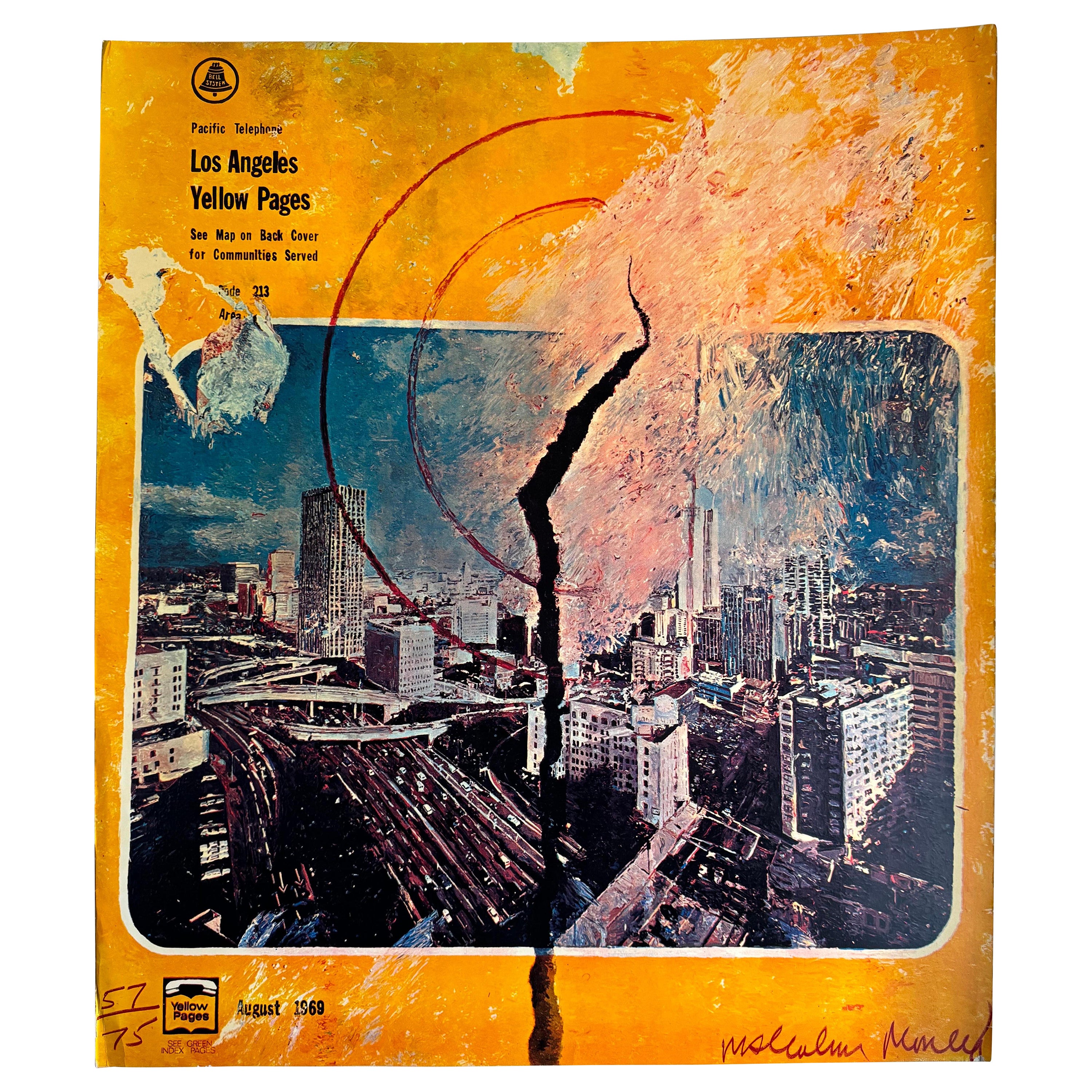 Pubblicità di Malcolm Morley "Pacific Telephone, LA Yellow Pages" Stampa