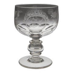 Engraved Victorian Coin Goblet c1840
