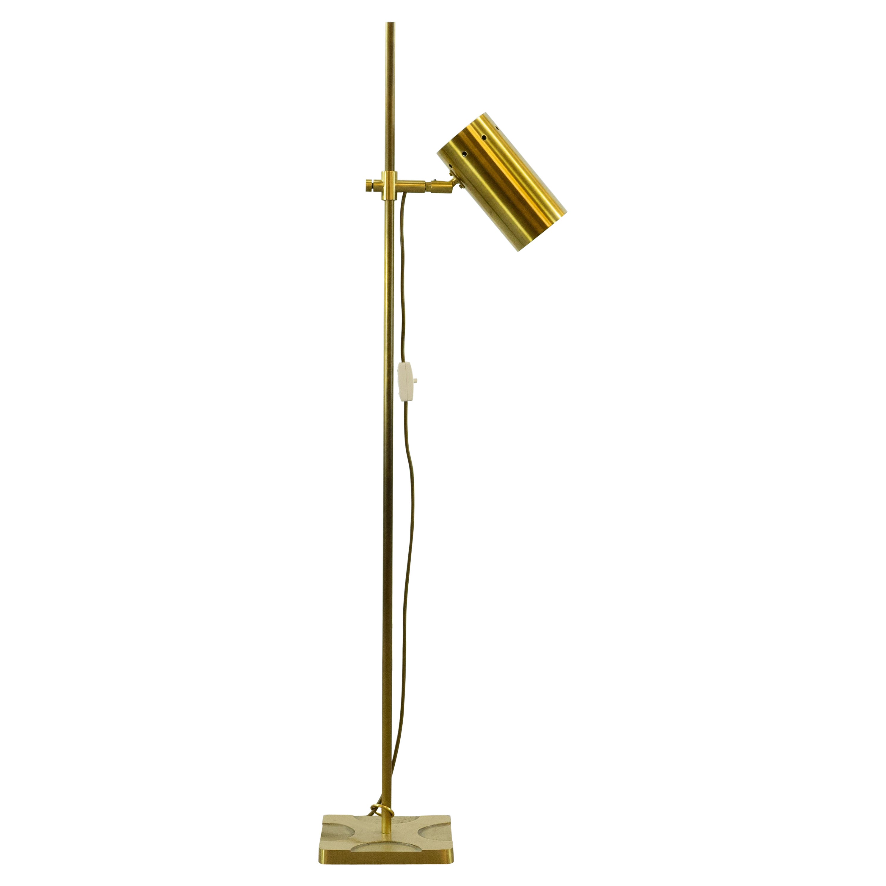 Midcentury Brass Floorlamp / Spot, 60s For Sale