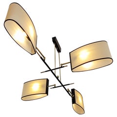 4-arm chandelier, Maison Lunel circa 1950