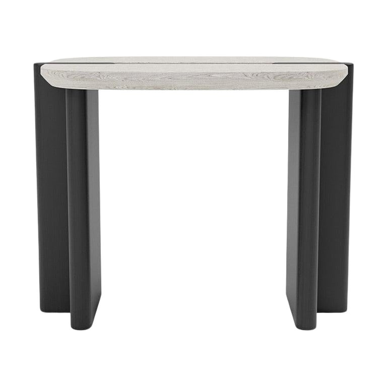 Side Table 'Surfside Drive' by Man of Parts, Large, Ivory Ash & Black Ash  For Sale