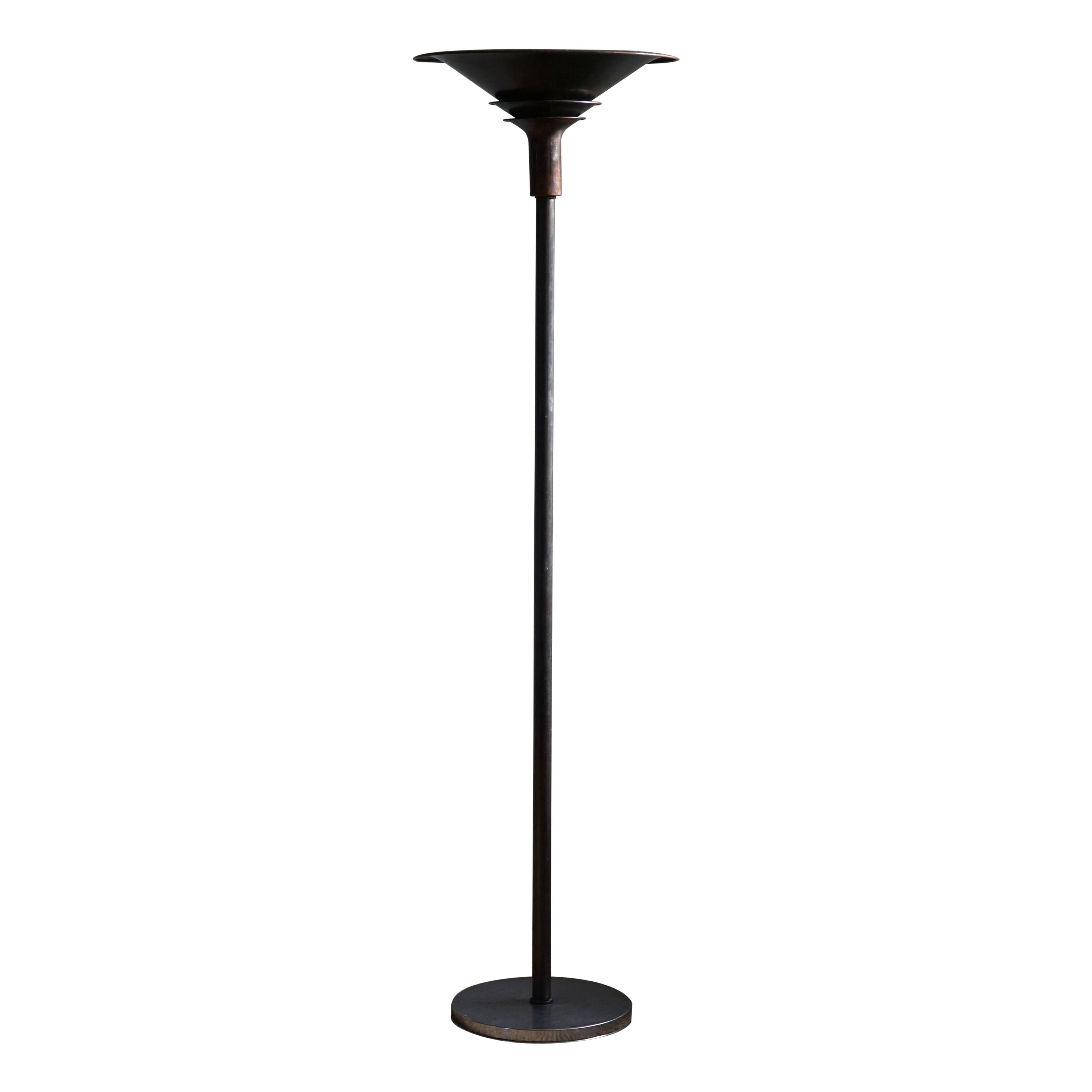 Danish Art Deco Uplight Floor Lamp by Louis Poulsen, Model "A-Lamp", 1930s For Sale