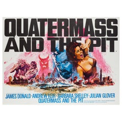 Affiche originale du film britannique La Quatermass et la Pic, Tom Chantrell, 1967