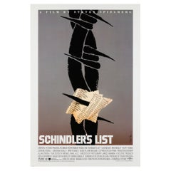 Retro Schindler's List Original Special US Film Poster, Saul Bass, 1993