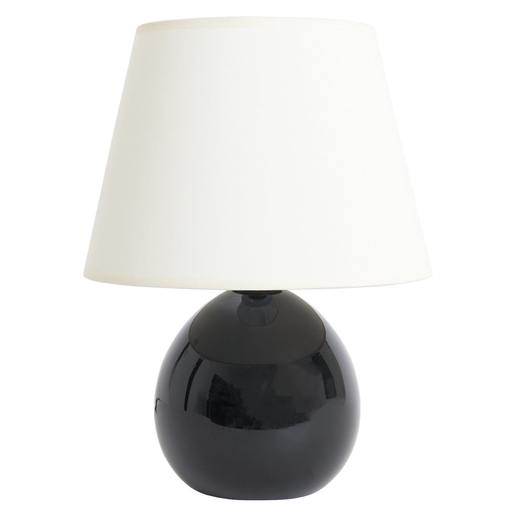 Black Glass Table Lamp