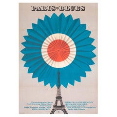 Affiche originale de l'Allemagne de l'est-allemand du film Paris Blues, 1970