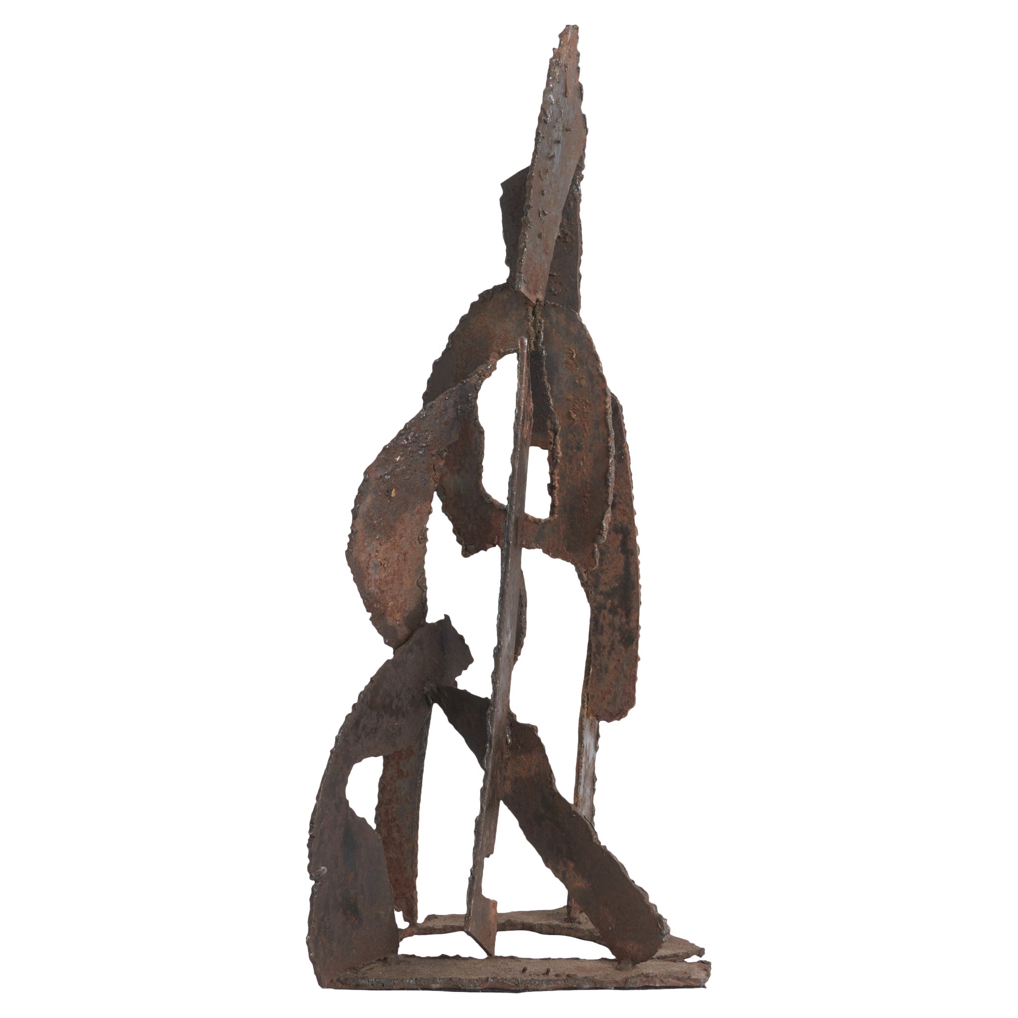 Brutalist Iron Sculpture For Sale