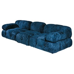 Blue Chenille "Camaleonda" Sectional sofa by Mario Bellini for B&B, Italy, 1970s