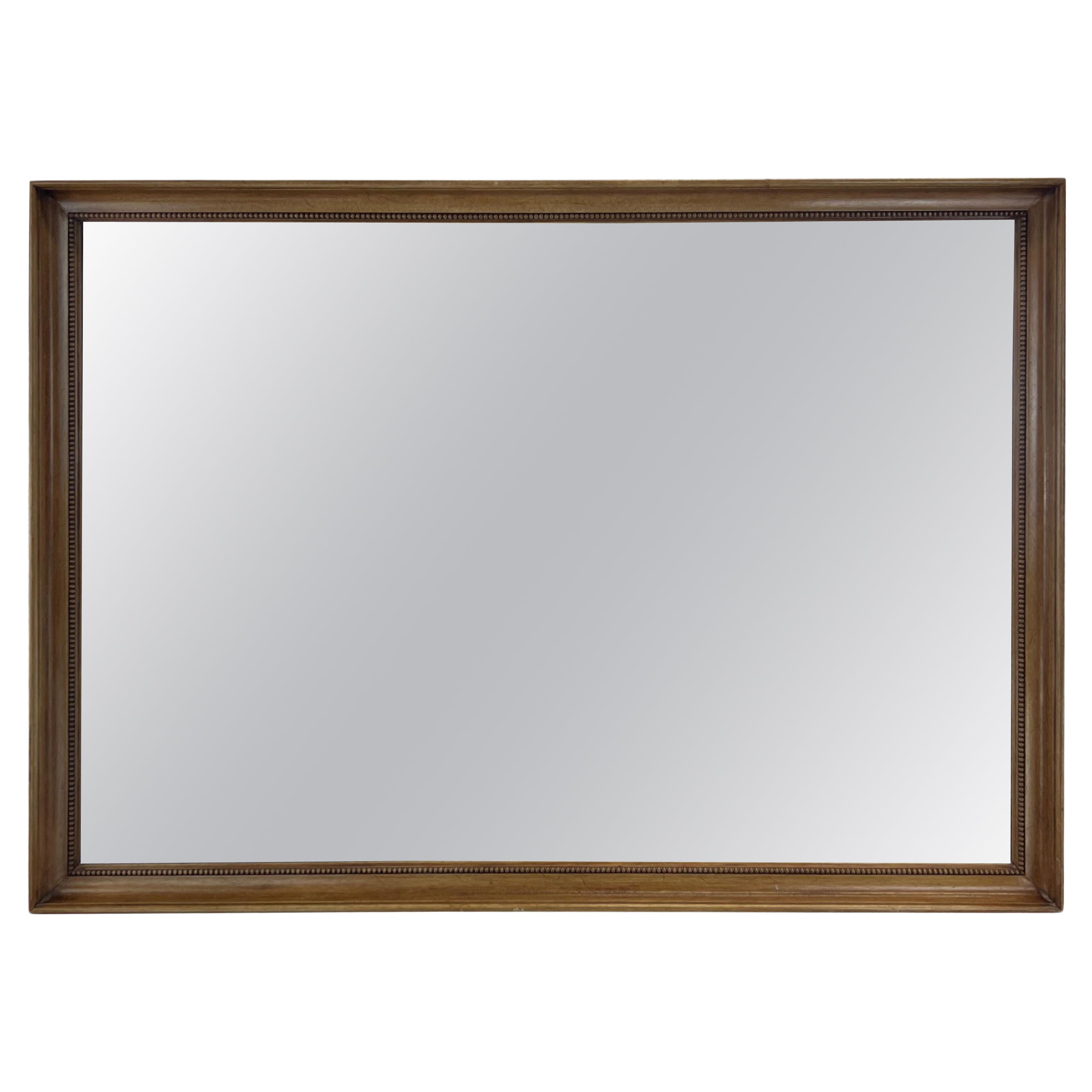 Mid Century Modern Wall Mirror with Walnut Frame by Drexel For Sale