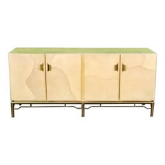 Vintage Goat Skin Lacquered Credenza