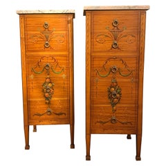 Antique Pair of Marble Top Chiffoniers