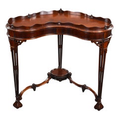 Antique Mahogany Chippendale Style Silver Table