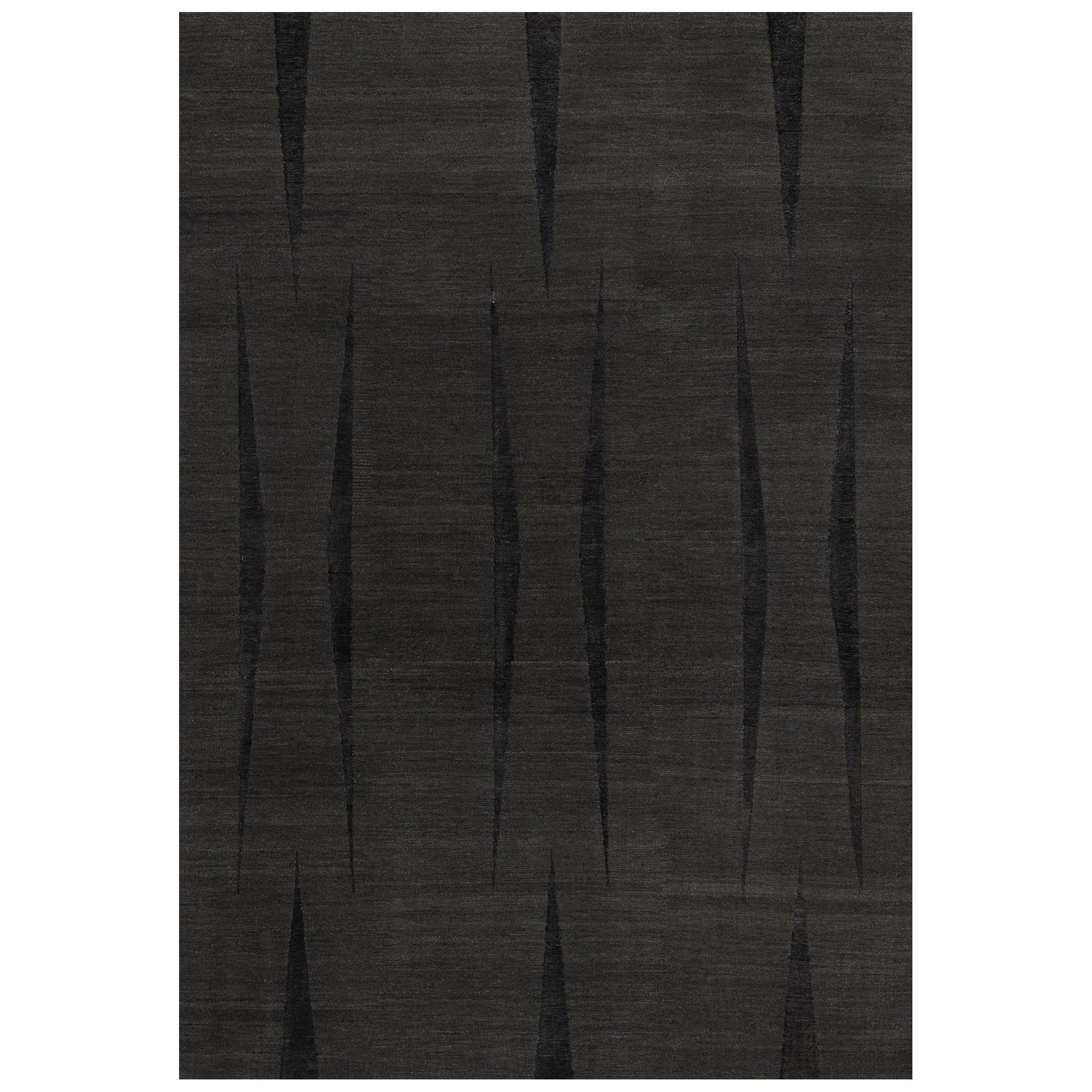 Hand-Knotted Wool Contemporary Abstract Rug For Sale